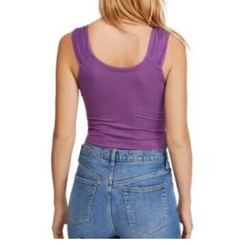 Free People Jet Fitted O-Ring Top Sleeveless Purple NWT Size Medium